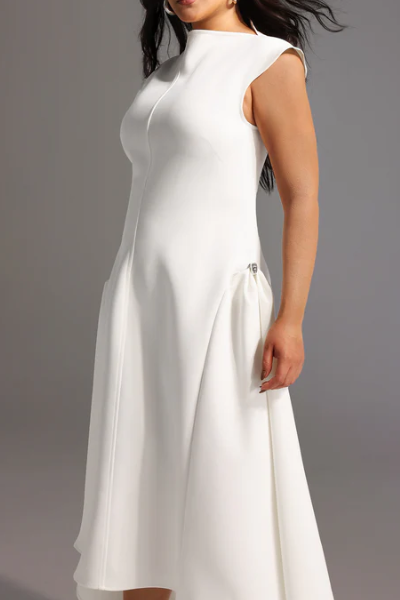 Sleeveless Asymmetric Maxi Dress