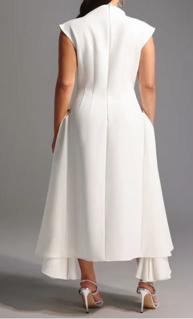 Sleeveless Asymmetric Maxi Dress