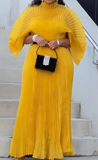 Pleated Maxi Dress