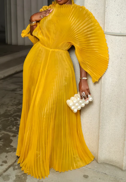 Pleated Maxi Dress