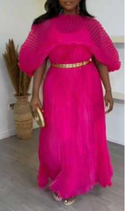 Pleated Maxi Dress