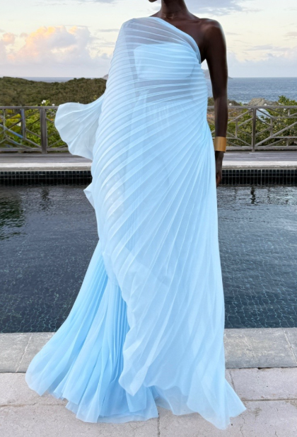 Bohemian Elegance  Pleated Dress
