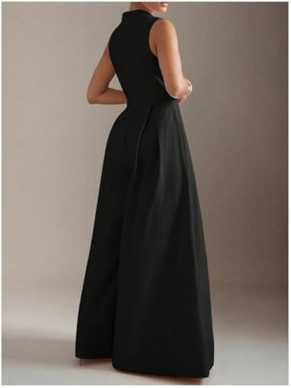 Women's High Waisted Wide Leg Jumpsuit