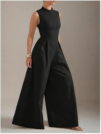 Women's High Waisted Wide Leg Jumpsuit