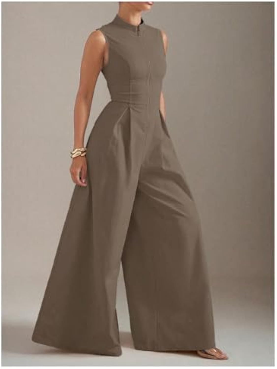 Women's High Waisted Wide Leg Jumpsuit