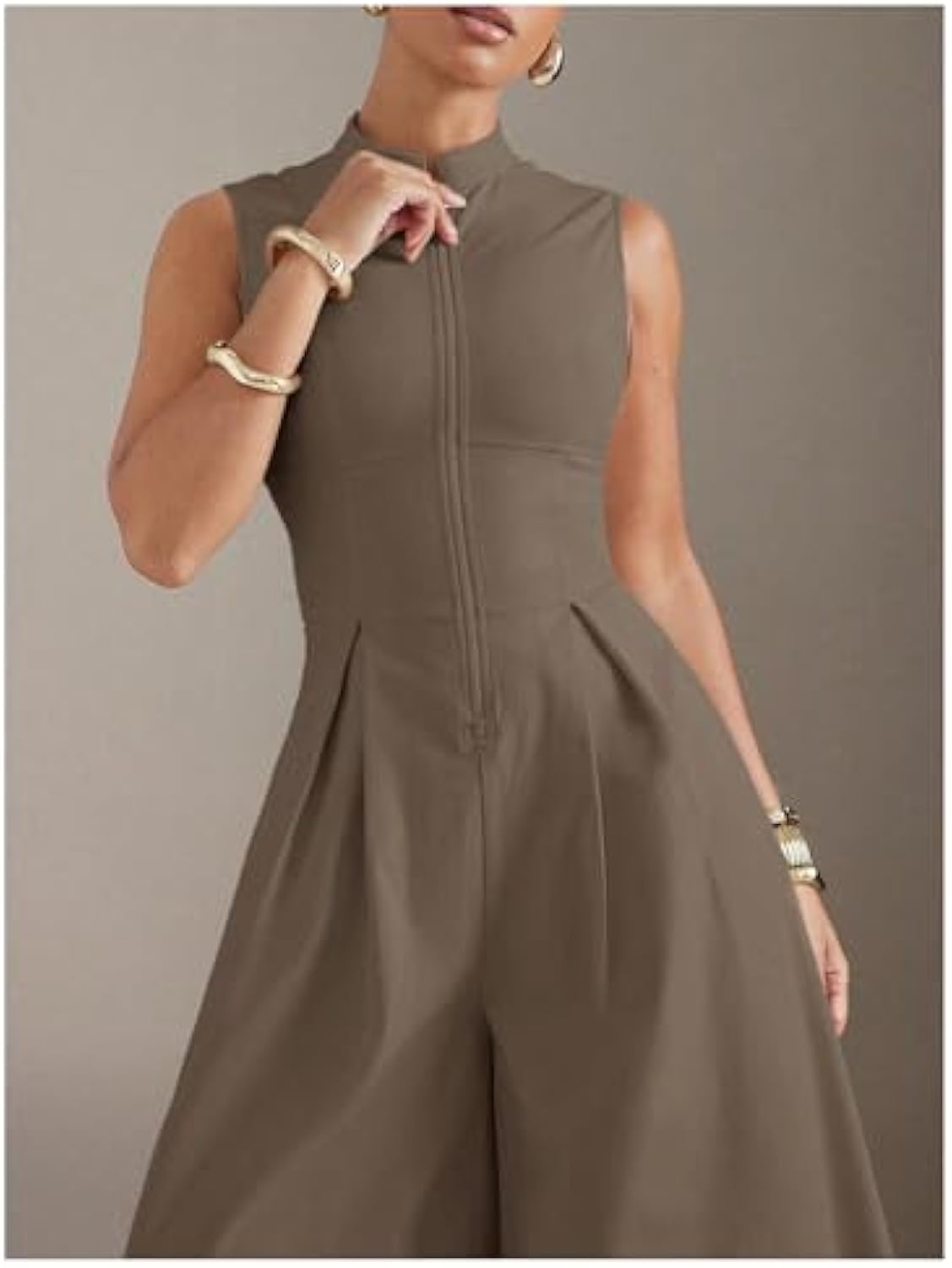 Women's High Waisted Wide Leg Jumpsuit