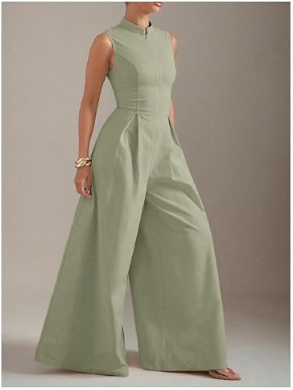 Women's High Waisted Wide Leg Jumpsuit