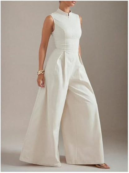 Women's High Waisted Wide Leg Jumpsuit
