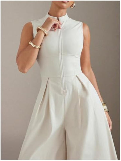 Women's High Waisted Wide Leg Jumpsuit