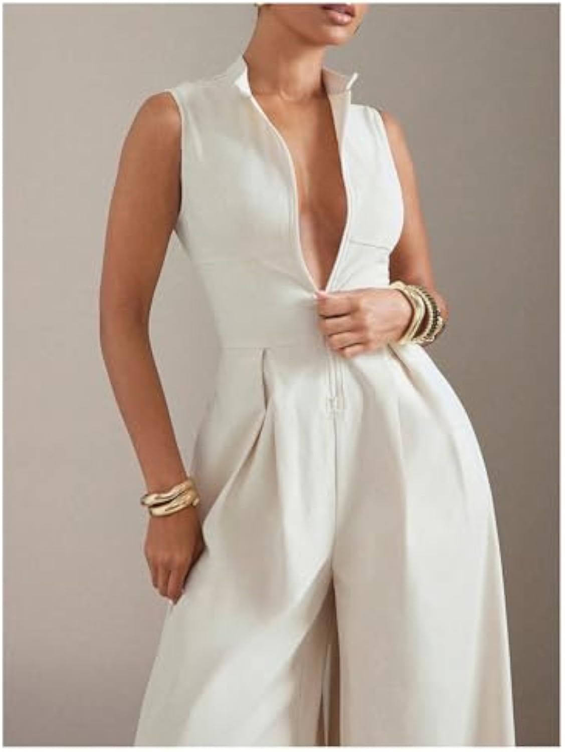 Women's High Waisted Wide Leg Jumpsuit