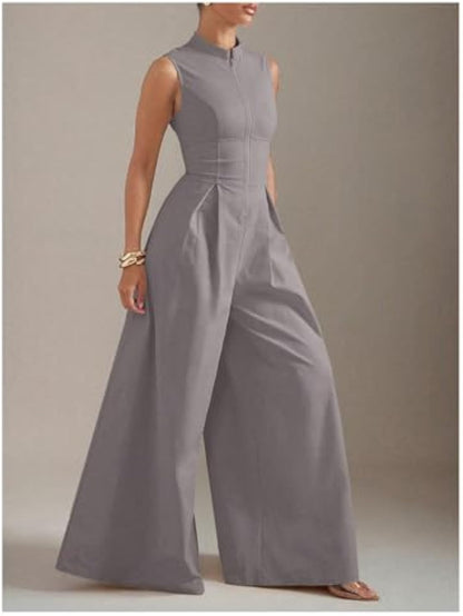Women's High Waisted Wide Leg Jumpsuit