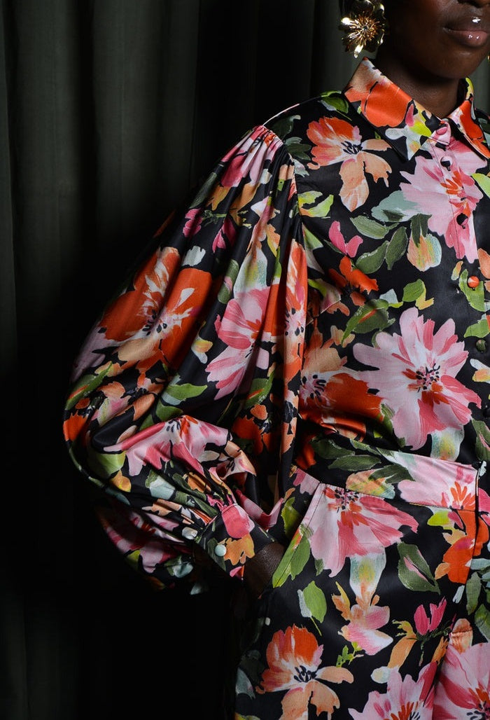 Multi Floral Backless Suit