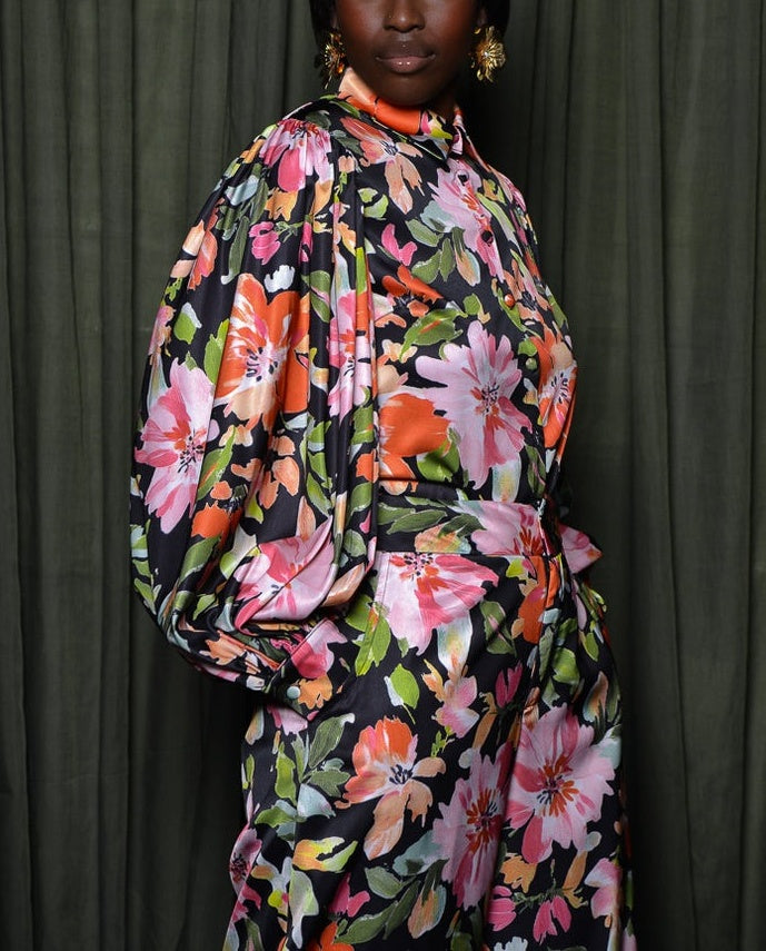 Multi Floral Backless Suit