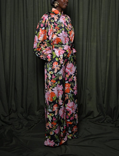 Multi Floral Backless Suit