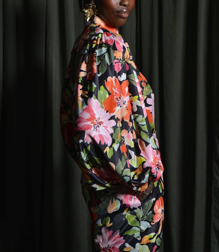 Multi Floral Backless Suit