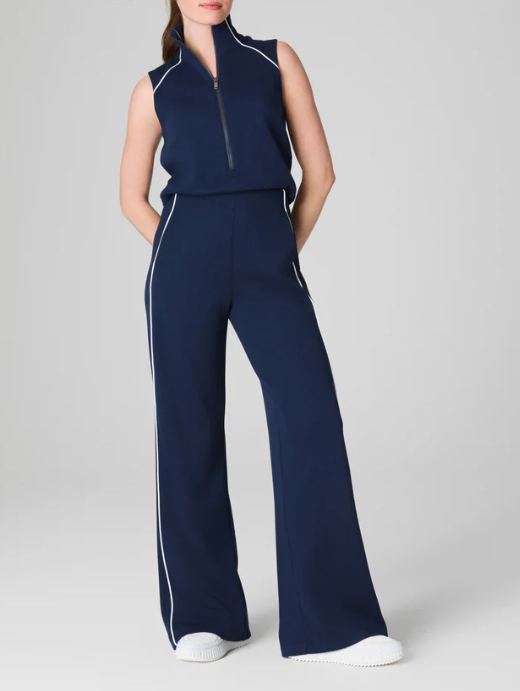 Sleeveless Mockneck Jumpsuit
