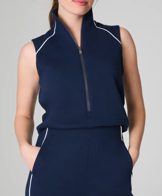Sleeveless Mockneck Jumpsuit
