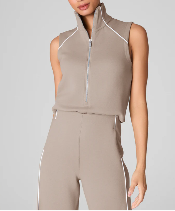 Sleeveless Mockneck Jumpsuit