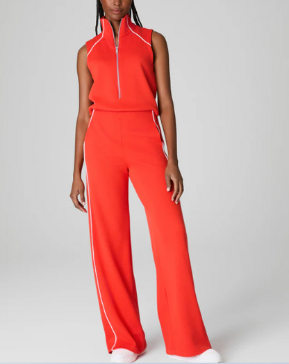 Sleeveless Mockneck Jumpsuit