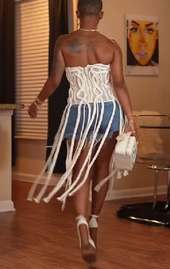 Bandeau Slim Fit Tassel Top
