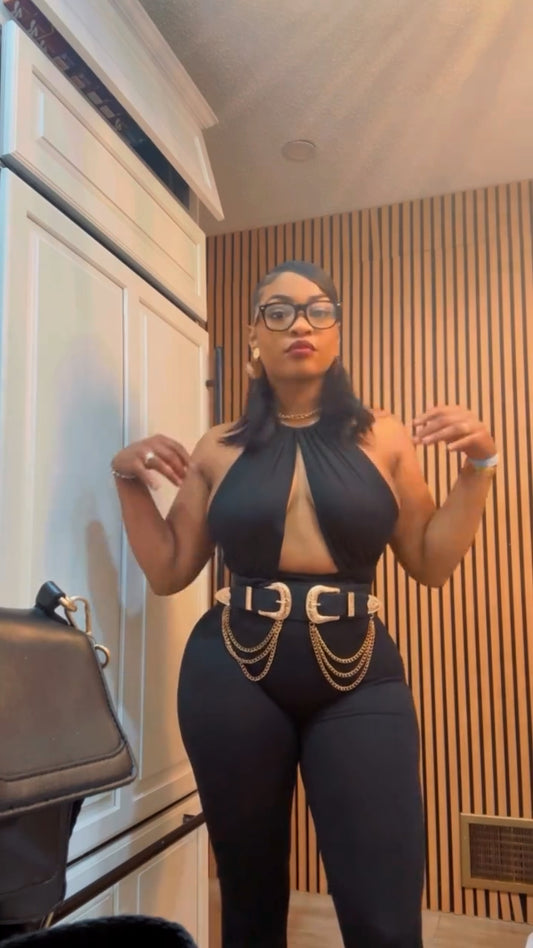 Sleeveless Halterneck Bodysuit