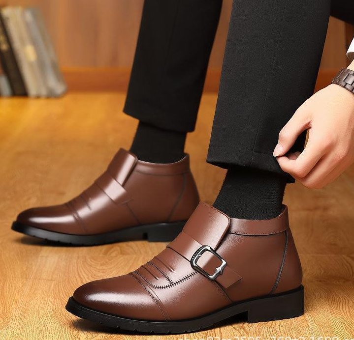 Men's Warm Casual PU Leather Shoes