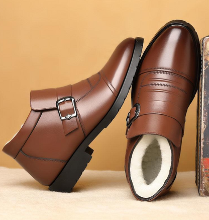 Men's Warm Casual PU Leather Shoes