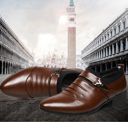 Men's Pointed-toe Slip-on Dress Shoes