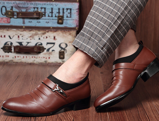 Men's Pointed-toe Slip-on Dress Shoes