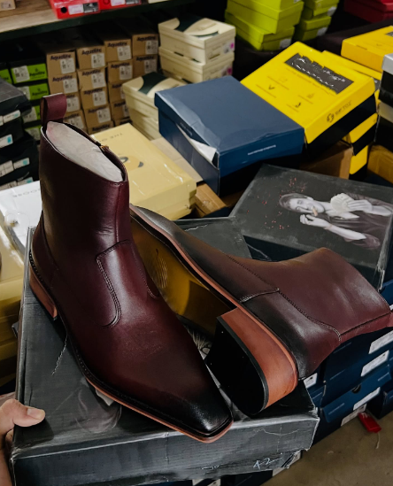 Thin Square Toe Side Zipper Chunky Heel Short Boots