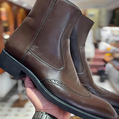 Men's Point-Toe Zip Ankle Boots