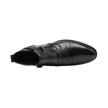 Men's Calf-Skin Pointed-Toe Dress Boots