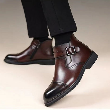 Men's Cowhide Warm Business Dress Boots