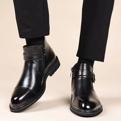 Men's Cowhide Warm Business Dress Boots