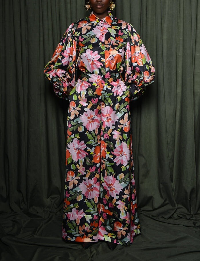 Multi Floral Backless Suit
