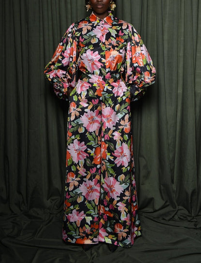 Multi Floral Backless Suit