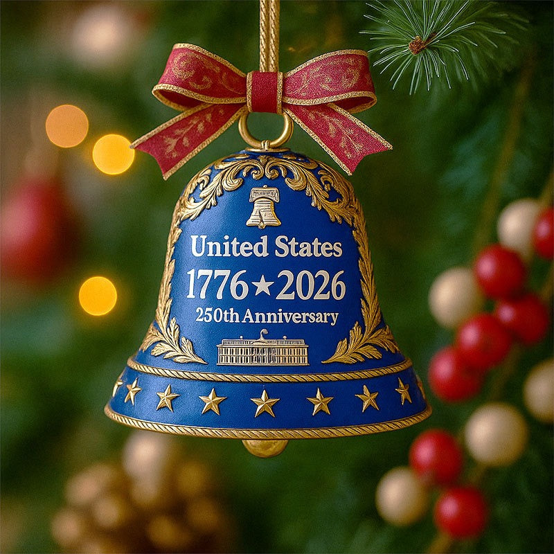 United States 250th Anniversary Bell Ornament