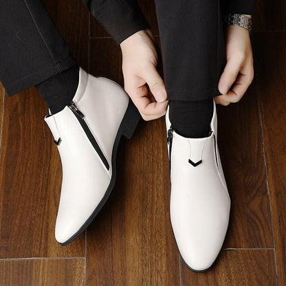 Men's Stylish Pointed Toe Side Zip Chelsea Boots