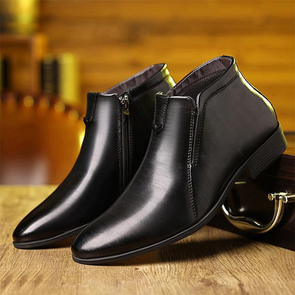 Men's Stylish Pointed Toe Side Zip Chelsea Boots