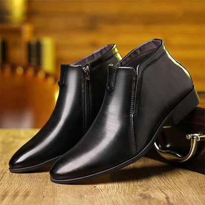 Men's Stylish Pointed Toe Side Zip Chelsea Boots