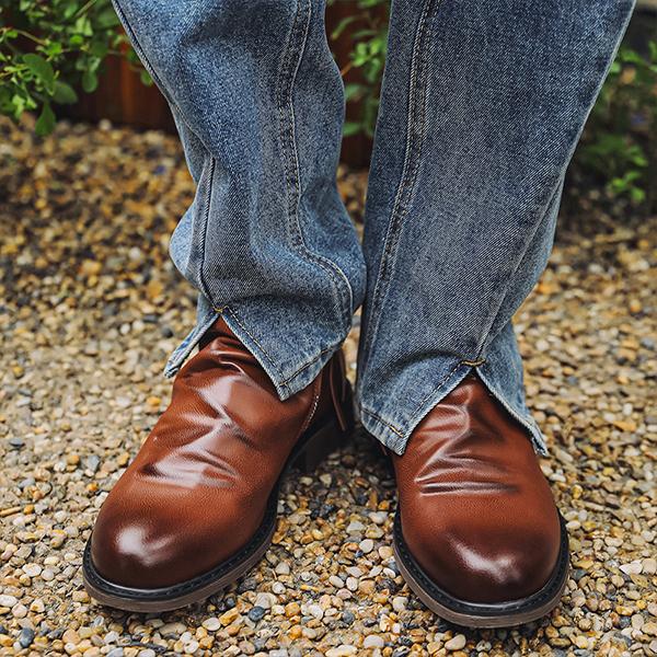 Men's Casual Chelsea Boots With Double Side Zip