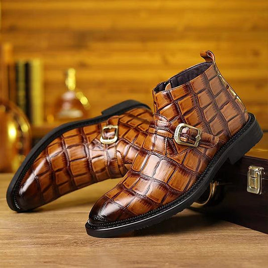 Men's Business Fashion Buckled Chelsea Boots