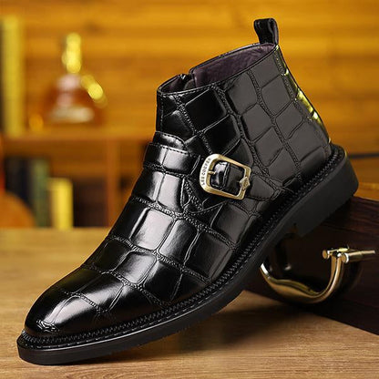 Men's Business Fashion Buckled Chelsea Boots