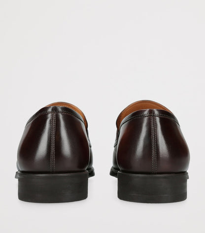 Men's Handmade Dark Brown Loafers Shoes