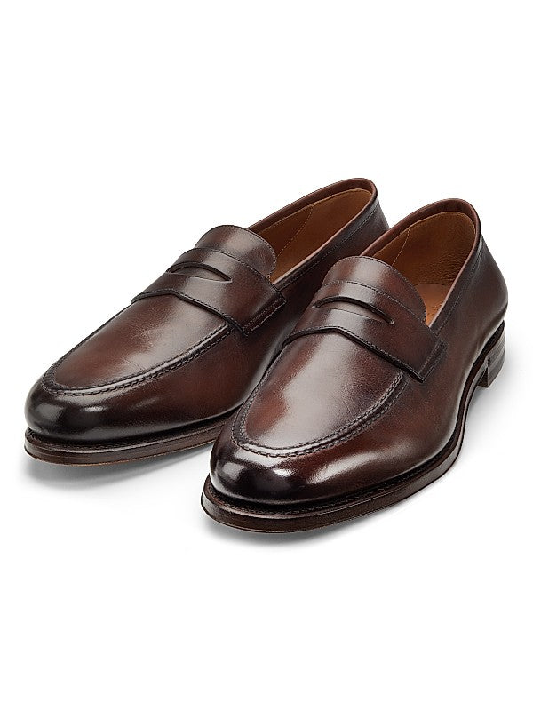 Men's Handmade Dark Brown Loafers Shoes