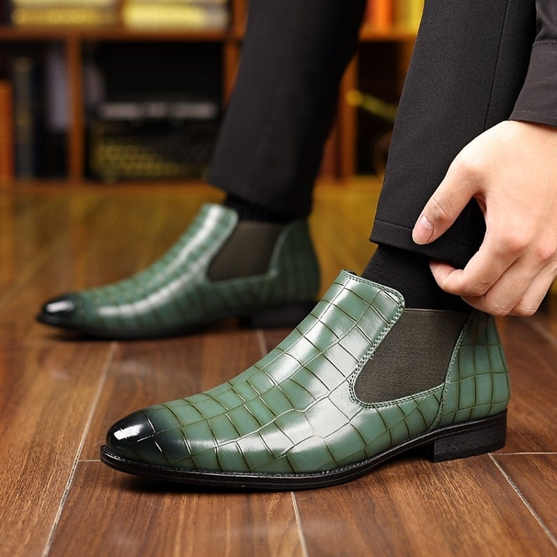 Men's Casual Ankle Chelsea Boots Leather Shoes