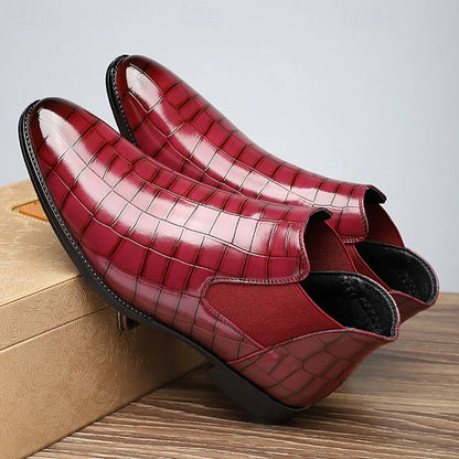 Men's Casual Ankle Chelsea Boots Leather Shoes
