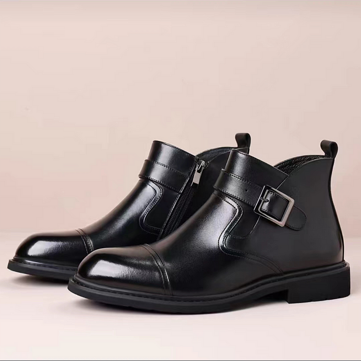 Men's Cowhide Warm Business Dress Boots