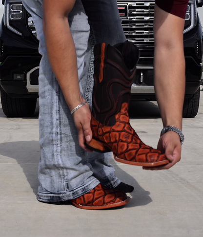 Men's Crocodile Print Western Boots