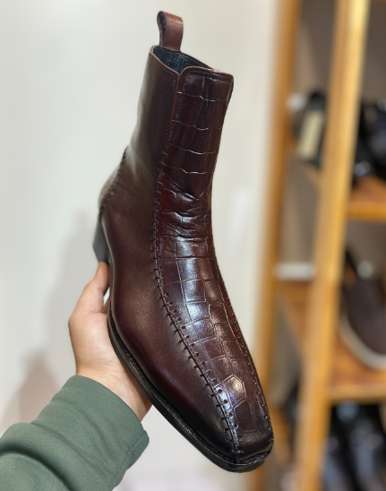 Men's New Brown Croc  Boots